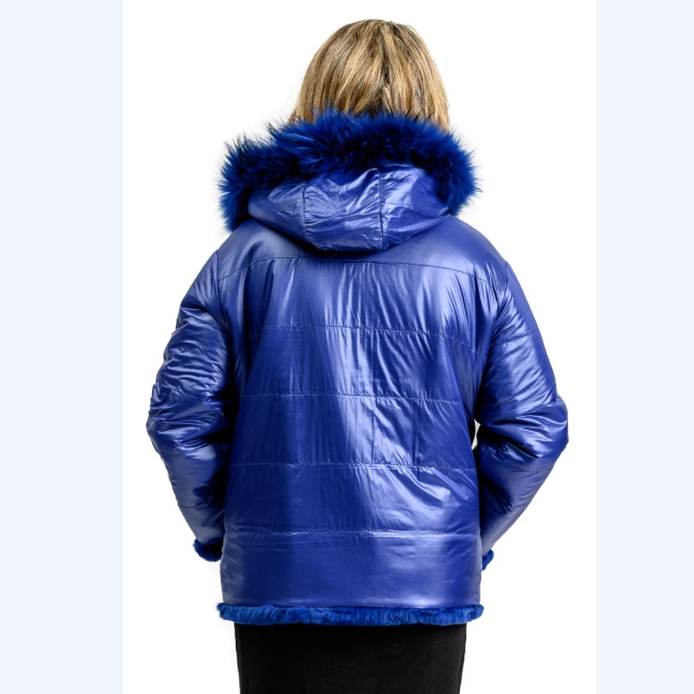 Reversible Rex Rabbit and Fox Fur Parka - Picture 4 of 4